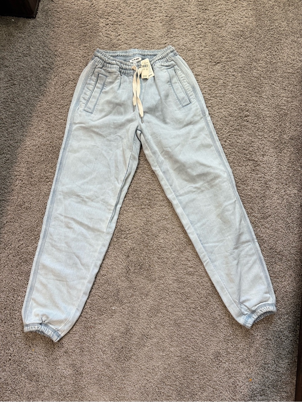 NWT aerie Light Blue Elastic Waist Joggers